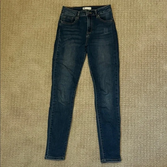 RSQ Dark Blue High Rise Skinny Jeans - Picture 1 of 3